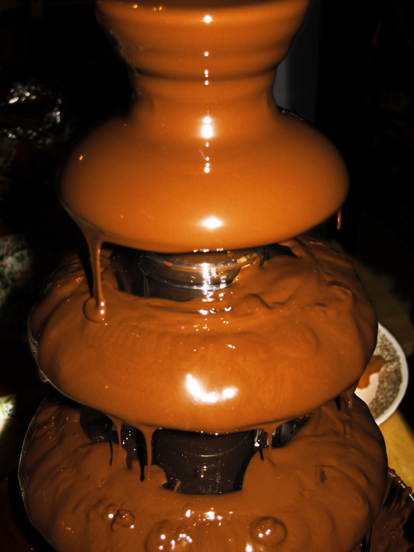 goopy tower of chocolate