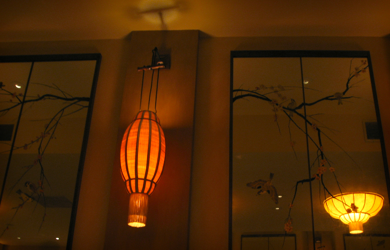 orange lamps